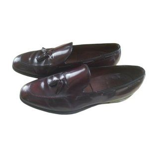 VTG HANOVER Men's Burgundy Tassel Loafers Slip Ons Size 13 C/A, Narrow USA